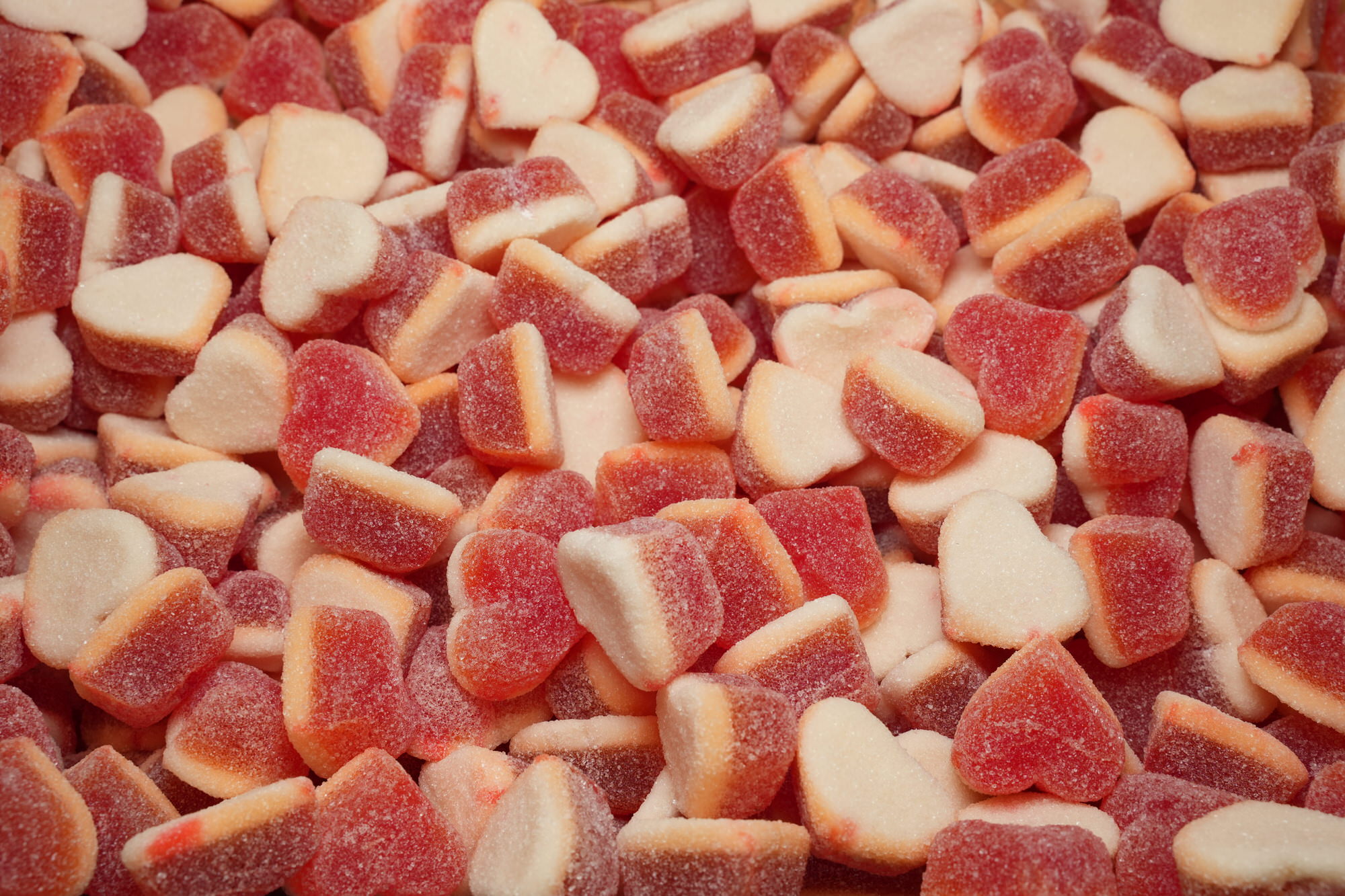 Filled Peach Hearts