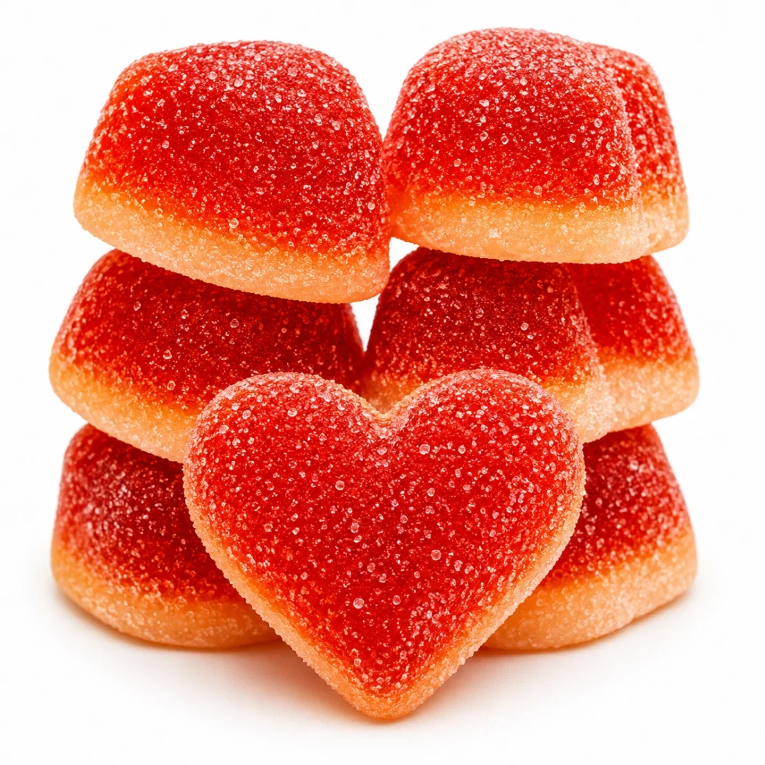 Filled Peach Hearts